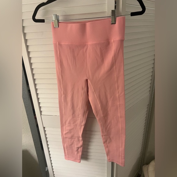 All Access Sport Rib Center Stage Cropped Legging - Size Small in Bright Pink - Picture 3 of 4